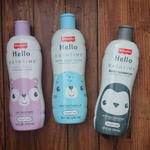 Fisher-Price Hello Bathtime Set - Lavender, Sky Blue, Charcoal Grey